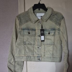 Fashion Nova Olive Jean Jacket